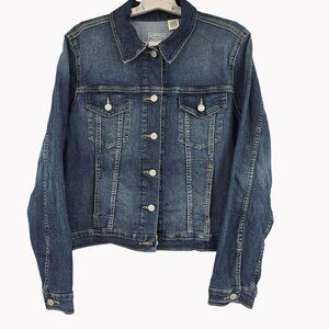 Signature Levi Strauss Girls XL 14/16 Blue Denim Jean Jacket Trucker